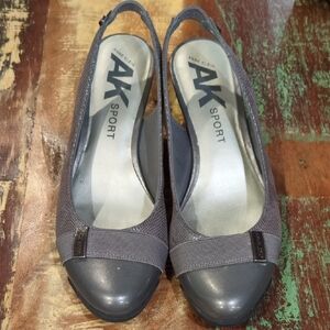 Anne Klein Women's Charcoal Slingback Heels